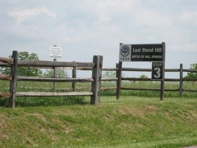 Last Stand Hill Stop #3 Sign and Marker image. Click for full size.