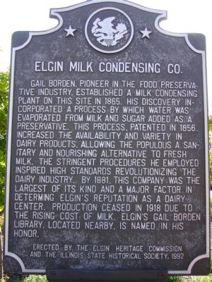 Elgin Milk Condensing Company Marker image. Click for full size.