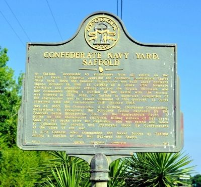 Confederate Navy Yard, Saffold Marker image. Click for full size.