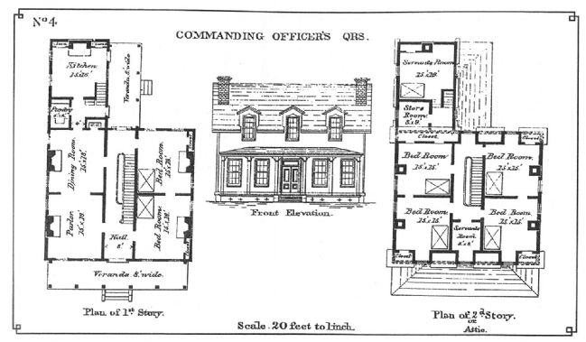 Commanding Officer's Quarters Plan image. Click for full size.