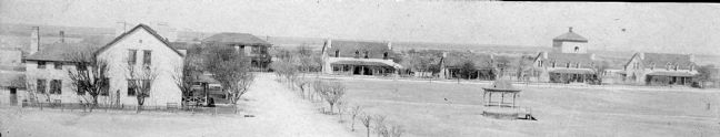 19th century historic view with Commanding Officer's Quarters in the foreground. Click for full size. 19th century historic view with Commanding Officer's Quarters in the foreground image. Click for full size.