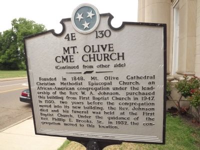 Mt. Olive CME Church Marker image. Click for full size.