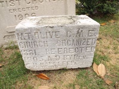 First Baptist Church / Mt. Olive CME Church cornerstones image. Click for full size.