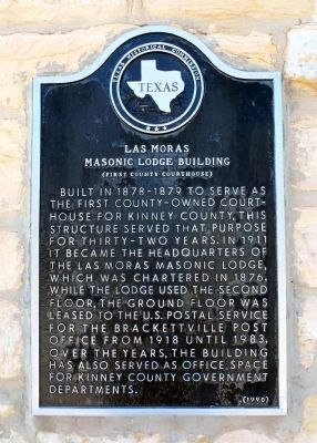 Las Moras Masonic Lodge Building Marker image. Click for full size.