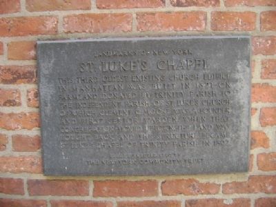 St. Luke's Chapel Marker. Click for full size. St. Luke's Chapel Marker image. Click for full size.