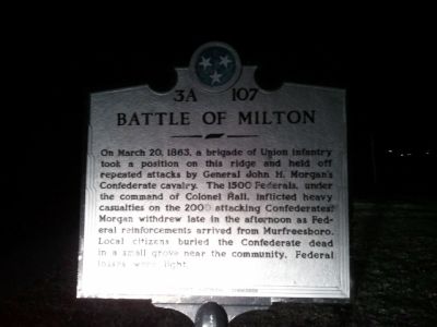 Battle of Milton Marker image. Click for full size.