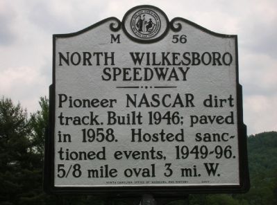 North Wilkesboro Speedway Marker image. Click for full size.
