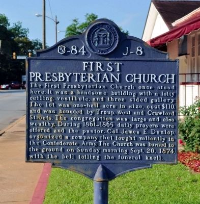 First Presbyterian Church Marker image. Click for full size.