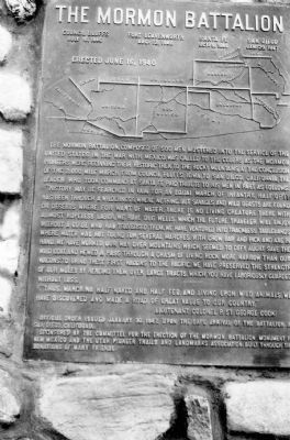 A 1941 View of the Mormon Battalion Marker image. Click for full size.