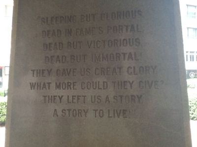 Our Confederate Dead Marker (back) image. Click for full size.