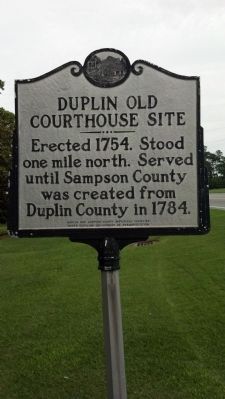Duplin Old Courthouse Site Marker image. Click for full size.