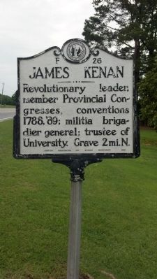 James Kenan Marker. Click for full size. James Kenan Marker image. Click for full size.