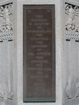 Veterans Memorial - Plaque 1. Click for full size. Veterans Memorial - Plaque 1 image. Click for full size.