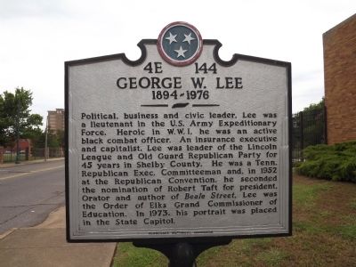 George W. Lee Marker image. Click for full size.