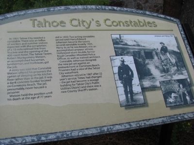 Tahoe City's Constables Marker image. Click for full size.