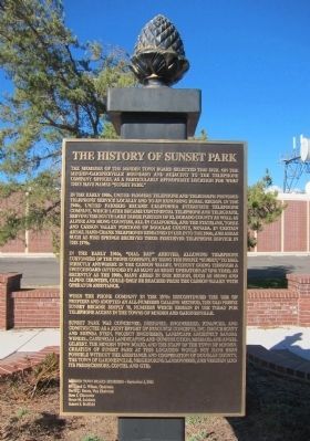 The History of Sunset Park Marker image. Click for full size.