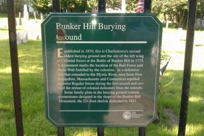 Bunker Hill Burying Ground Marker. Click for full size. Bunker Hill Burying Ground Marker image. Click for full size.