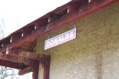 Donalds Southern Railway Depot (late 1800s). Click for full size. Donalds Southern Railway Depot (late 1800s) image. Click for full size.