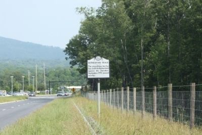 Rutherford Trace Marker, looking north along Brevard Road image. Click for full size.