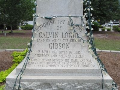 Calvin Logue Monument Marker image. Click for full size.