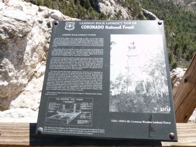 Lemmon Rock Lookout Tower Marker image. Click for full size.