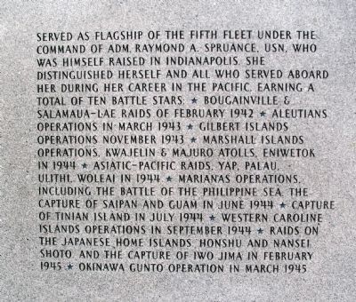 Panel Two - - USS Indianapolis CA-35 Marker image. Click for full size.
