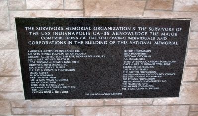Contributors Plaque image. Click for full size.