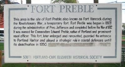 Fort Preble Marker image. Click for full size.