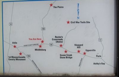 Civil War Trails sites in Loudoun Valley image. Click for full size.