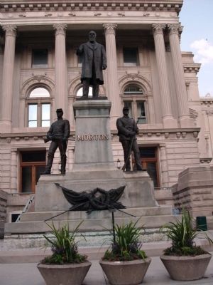 Full View - - Oliver Perry Morton Marker. Click for full size. Full View - - Oliver Perry Morton Marker image. Click for full size.