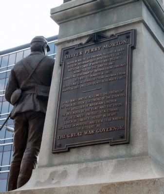 Plaque One - - Oliver Perry Morton Marker. Click for full size. Plaque One - - Oliver Perry Morton Marker image. Click for full size.