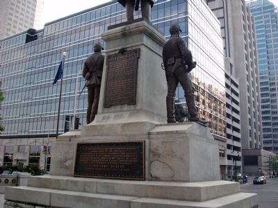 Looking East - - Oliver Perry Morton Marker. Click for full size. Looking East - - Oliver Perry Morton Marker image. Click for full size.
