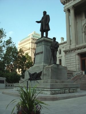 Other View - - Oliver Perry Morton Marker. Click for full size. Other View - - Oliver Perry Morton Marker image. Click for full size.