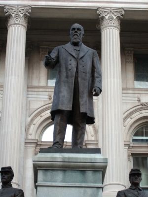 Oliver Perry Morton - - Statue image. Click for full size.
