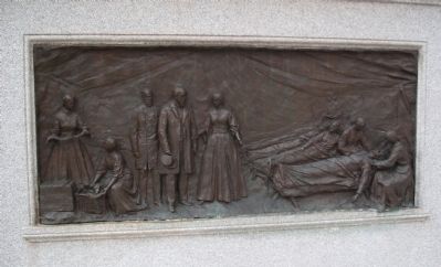 On Left - - Oliver Perry Morton Marker. Click for full size. On Left - - Oliver Perry Morton Marker image. Click for full size.