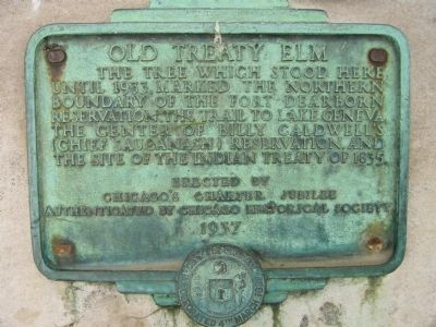 Old Treaty Elm Marker. Click for full size. Old Treaty Elm Marker image. Click for full size.