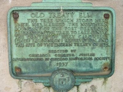 Old Treaty Elm Marker image. Click for full size.