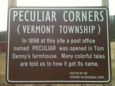 Peculiar Corners Marker image. Click for full size.