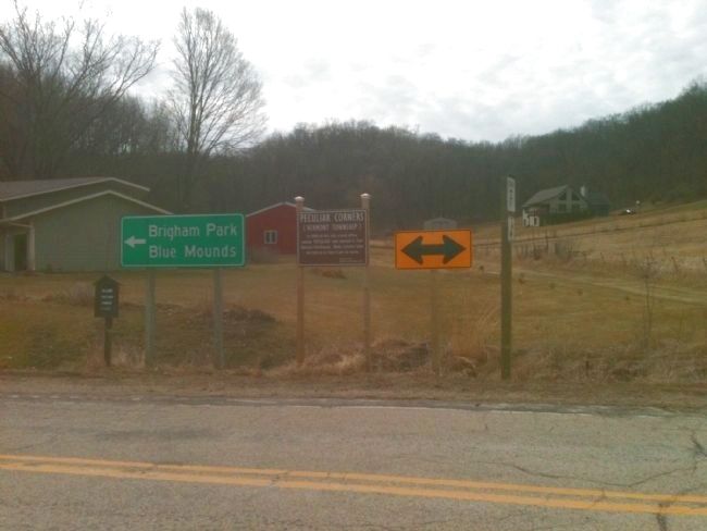 Peculiar Corners Marker. Click for full size. Peculiar Corners Marker image. Click for full size.