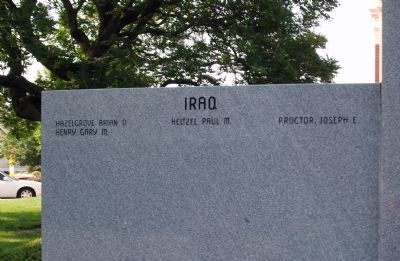 Left Upper Section - - Johnson County War Memorial Honor Rolls Marker image. Click for full size.
