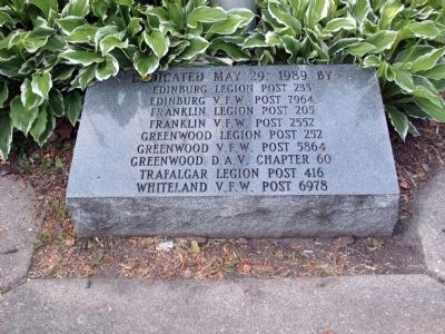 Dedication Stone - - Johnson County War Memorial Honor Rolls Marker image. Click for full size.