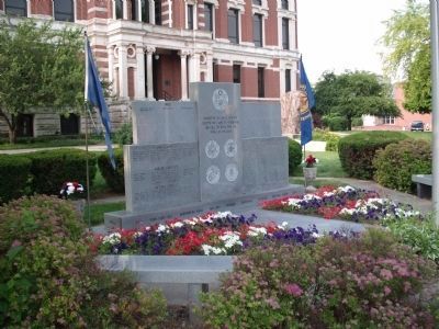 Looking South/West - - Johnson County War Memorial Honor Rolls Marker image. Click for full size.