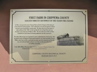 First Farm in Chippewa County Marker image. Click for full size.