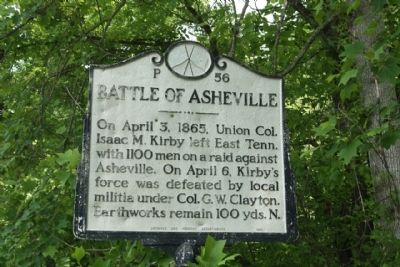 Battle of Asheville Marker image. Click for full size.