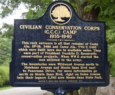 CIVILIAN CONSERVATION CORPS CAMP Marker image. Click for full size.