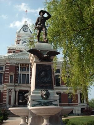 Full View - - Johnson County Civil War Memorial Marker image. Click for full size.