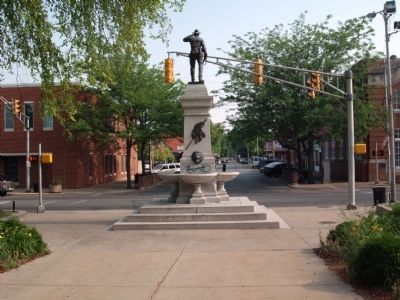 Obverse View - - Johnson County Civil War Memorial Marker image. Click for full size.