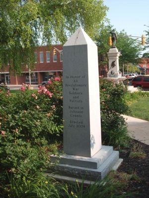 Side One - - Johnson County Revolutionary War Memorial Marker image. Click for full size.