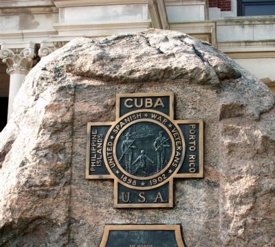 Plaque 'One' - - Johnson County Spanish American War Honor Roll Marker image. Click for full size.
