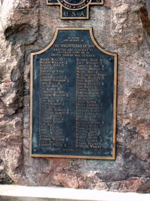 Plaque 'Two' - - Johnson County Spanish American War Honor Roll Marker image. Click for full size.